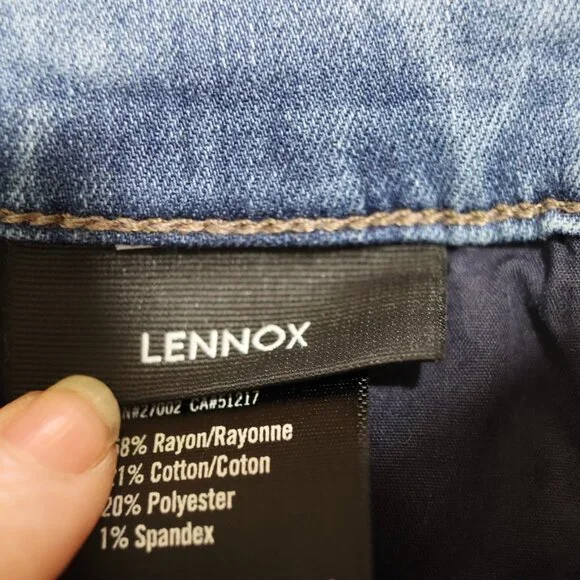 Paige Lennox Relaxed Straight Denim Jeans Size 34 Blue Stretch Comfort Fit - Picture 14 of 14